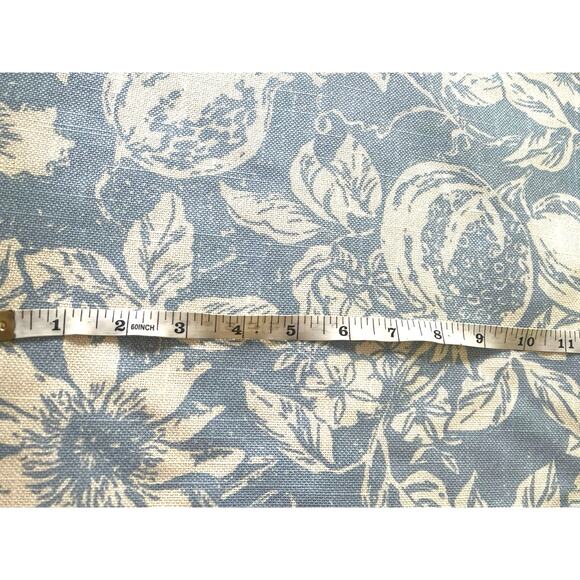 2 yds St. Leger & Viney *Flowering Pomagranite* Linen Upholstery Fabric | Blue - Picture 6 of 16